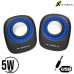 Caixa de Som 5W RMS X-Cell XC-CM-11 - Preto Azul